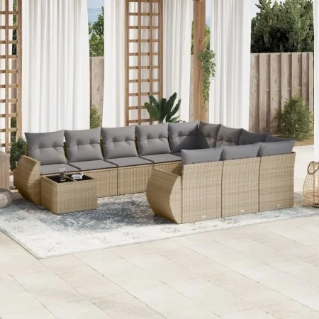 11-piece garden sofa set with beige synthetic rattan cushions by , Modular outdoor sofas - Ref: Foro24-3221928, Price: 707,32...