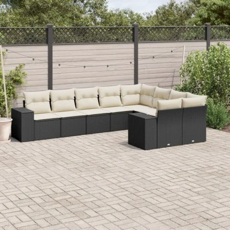 8-teiliges Gartensofa-Set und schwarze synthetische Rattankissen von , Gartensets - Ref: Foro24-3223035, Preis: 550,50 €, Rab...
