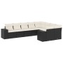 8-piece garden sofa set and black synthetic rattan cushions by , Garden sets - Ref: Foro24-3223035, Price: 515,38 €, Discount: %