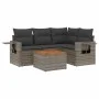 Garden sofa set with cushions 5 pieces gray synthetic rattan by , Modular outdoor sofas - Ref: Foro24-3224548, Price: 316,12 ...