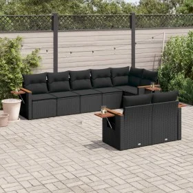 8-teiliges Gartensofa-Set und schwarze synthetische Rattankissen von , Gartensets - Ref: Foro24-3226986, Preis: 603,90 €, Rab...
