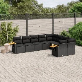8-piece garden sofa set and black synthetic rattan cushions by , Garden sets - Ref: Foro24-3227140, Price: 597,73 €, Discount: %