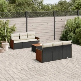 7-piece garden dining set and black synthetic rattan cushions by , Garden sets - Ref: Foro24-3227470, Price: 430,02 €, Discou...
