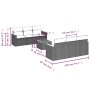 7-piece garden dining set and black synthetic rattan cushions by , Garden sets - Ref: Foro24-3227470, Price: 413,64 €, Discou...
