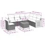 Set de comedor de jardín 7 pzas y cojines ratán sintético negro de , Conjuntos de jardín - Ref: Foro24-3227701, Precio: 414,0...