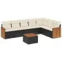 8-piece garden sofa set and black synthetic rattan cushions by , Garden sets - Ref: Foro24-3227715, Price: 454,50 €, Discount: %