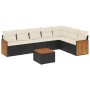 8-teiliges Gartensofa-Set und schwarze synthetische Rattankissen von , Gartensets - Ref: Foro24-3227715, Preis: 440,52 €, Rab...