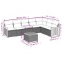 8-teiliges Gartensofa-Set und schwarze synthetische Rattankissen von , Gartensets - Ref: Foro24-3227715, Preis: 440,52 €, Rab...