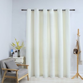 Cream velvet blackout curtain with metal rings 290x245 cm by vidaXL, Curtains and curtains - Ref: Foro24-134515, Price: 49,65...