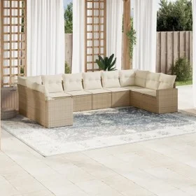 Garden sofa set with beige cushions 10 pieces synthetic rattan by , Modular outdoor sofas - Ref: Foro24-3251805, Price: 670,7...