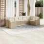 Garden sofa set with beige cushions 10 pieces synthetic rattan by , Modular outdoor sofas - Ref: Foro24-3251805, Price: 670,7...
