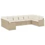 Garden sofa set with beige cushions 10 pieces synthetic rattan by , Modular outdoor sofas - Ref: Foro24-3251805, Price: 670,7...