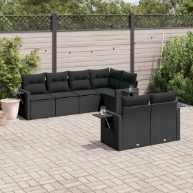 7-piece garden dining set and black synthetic rattan cushions by , Garden sets - Ref: Foro24-3252742, Price: 552,37 €, Discou...