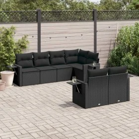 7-piece garden dining set and black synthetic rattan cushions by , Garden sets - Ref: Foro24-3252742, Price: 575,10 €, Discou...