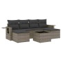 Set de sofás de jardín 7 piezas con cojines ratán PE gris de , Conjuntos de jardín - Ref: Foro24-3252867, Precio: 415,67 €, D...