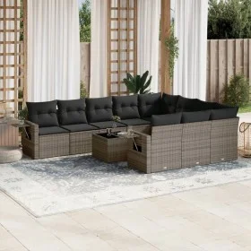 11-piece garden sofa set and gray synthetic rattan cushions by , Garden sets - Ref: Foro24-3253037, Price: 672,00 €, Discount: %