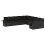 Set de sofás de jardín 10 pzas cojines ratán sintético negro de , Conjuntos de jardín - Ref: Foro24-3253042, Precio: 648,74 €...