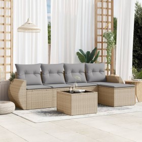 Juego de sofás jardín con cojines 6 pzas ratán sintético beige de , Conjuntos de jardín - Ref: Foro24-3253636, Precio: 400,82...