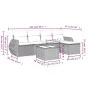 Garden sofa set with cushions 6 pieces beige synthetic rattan by , Garden sets - Ref: Foro24-3253636, Price: 389,50 €, Discou...