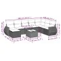 8-piece garden sofa set and black synthetic rattan cushions by , Garden sets - Ref: Foro24-3254092, Price: 499,69 €, Discount: %