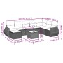 8-teiliges Gartensofa-Set und schwarze synthetische Rattankissen von , Gartensets - Ref: Foro24-3254092, Preis: 520,00 €, Rab...