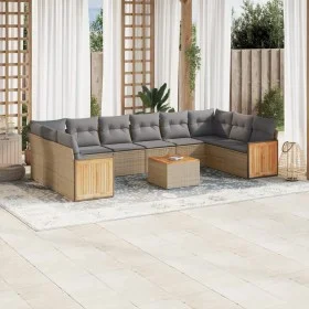 11-piece garden sofa set with beige synthetic rattan cushions by , Garden sets - Ref: Foro24-3228012, Price: 683,35 €, Discou...