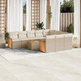 11-teiliges Gartensofa-Set mit beigen synthetischen Rattankissen von , Gartensets - Ref: Foro24-3228025, Preis: 705,51 €, Rab...