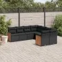 8-teiliges Gartensofa-Set und schwarze synthetische Rattankissen von , Gartensets - Ref: Foro24-3228232, Preis: 523,59 €, Rab...