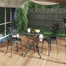 Bistro table and chairs 3 pieces black cast aluminum by , Garden sets - Ref: Foro24-317739, Price: 187,71 €, Discount: %