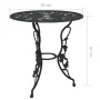 Bistro table and chairs 3 pieces black cast aluminum by , Garden sets - Ref: Foro24-317739, Price: 187,71 €, Discount: %