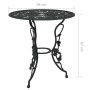 Bistrotisch und Stühle 3-teilig aus schwarzem Aluminiumguss von , Gartensets - Ref: Foro24-317739, Preis: 190,45 €, Rabatt: %