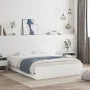 White engineered wood bed frame 150x200 cm by , Beds and slatted bases - Ref: Foro24-3207266, Price: 161,58 €, Discount: %