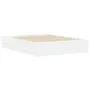 White engineered wood bed frame 150x200 cm by , Beds and slatted bases - Ref: Foro24-3207266, Price: 161,58 €, Discount: %