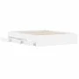 White engineered wood bed frame 150x200 cm by , Beds and slatted bases - Ref: Foro24-3207266, Price: 161,58 €, Discount: %