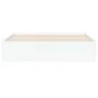 White engineered wood bed frame 150x200 cm by , Beds and slatted bases - Ref: Foro24-3207266, Price: 161,58 €, Discount: %