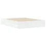 White engineered wood bed frame 150x200 cm by , Beds and slatted bases - Ref: Foro24-3207266, Price: 161,58 €, Discount: %