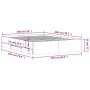 White engineered wood bed frame 150x200 cm by , Beds and slatted bases - Ref: Foro24-3207266, Price: 161,58 €, Discount: %