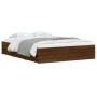 Cama con cajones madera de ingeniería marrón roble 140x200 cm de , Camas y somieres - Ref: Foro24-3207279, Precio: 239,80 €, ...