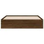 Cama con cajones madera de ingeniería marrón roble 140x200 cm de , Camas y somieres - Ref: Foro24-3207279, Precio: 235,25 €, ...