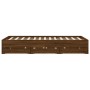 Cama con cajones madera de ingeniería marrón roble 140x200 cm de , Camas y somieres - Ref: Foro24-3207279, Precio: 216,69 €