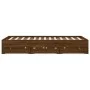 Cama con cajones madera de ingeniería marrón roble 140x200 cm de , Camas y somieres - Ref: Foro24-3207279, Precio: 235,25 €, ...