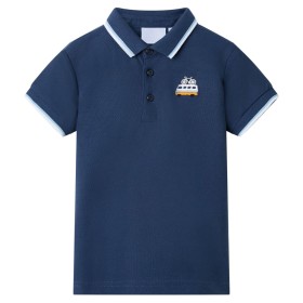 Dark blue children's polo shirt 104 by , Kids T-shirts - Ref: Foro24-12050, Price: 9,29 €, Discount: %