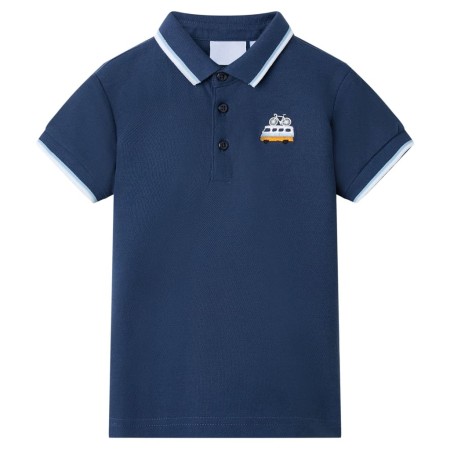 Dark blue children's polo shirt 104 by , Kids T-shirts - Ref: Foro24-12050, Price: 9,29 €, Discount: %