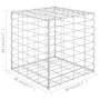 Kubisches Gabionenbett aus Stahldraht 40x40x40 cm von vidaXL, Töpfe und Pflanzgefäße - Ref: Foro24-145649, Preis: 26,58 €, Ra...