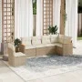 Garden sofa set with cushions 6 pieces beige synthetic rattan by , Garden sets - Ref: Foro24-3258418, Price: 428,11 €, Discou...