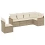 Garden sofa set with cushions 6 pieces beige synthetic rattan by , Garden sets - Ref: Foro24-3258418, Price: 428,11 €, Discou...