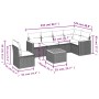 7-piece garden sofa set and beige synthetic rattan cushions by , Garden sets - Ref: Foro24-3258426, Price: 450,66 €, Discount: %