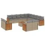 14-teiliges Gartensofa-Set mit beigen synthetischen Rattankissen von , Gartensets - Ref: Foro24-3260617, Preis: 975,53 €, Rab...