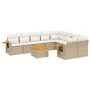 Gartensofa-Set mit beigen Kissen, 10-teilig, synthetisches Rattan von , Gartensets - Ref: Foro24-3259552, Preis: 701,91 €, Ra...
