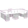 11-piece garden sofa set and black synthetic rattan cushions by , Garden sets - Ref: Foro24-3259571, Price: 635,56 €, Discoun...